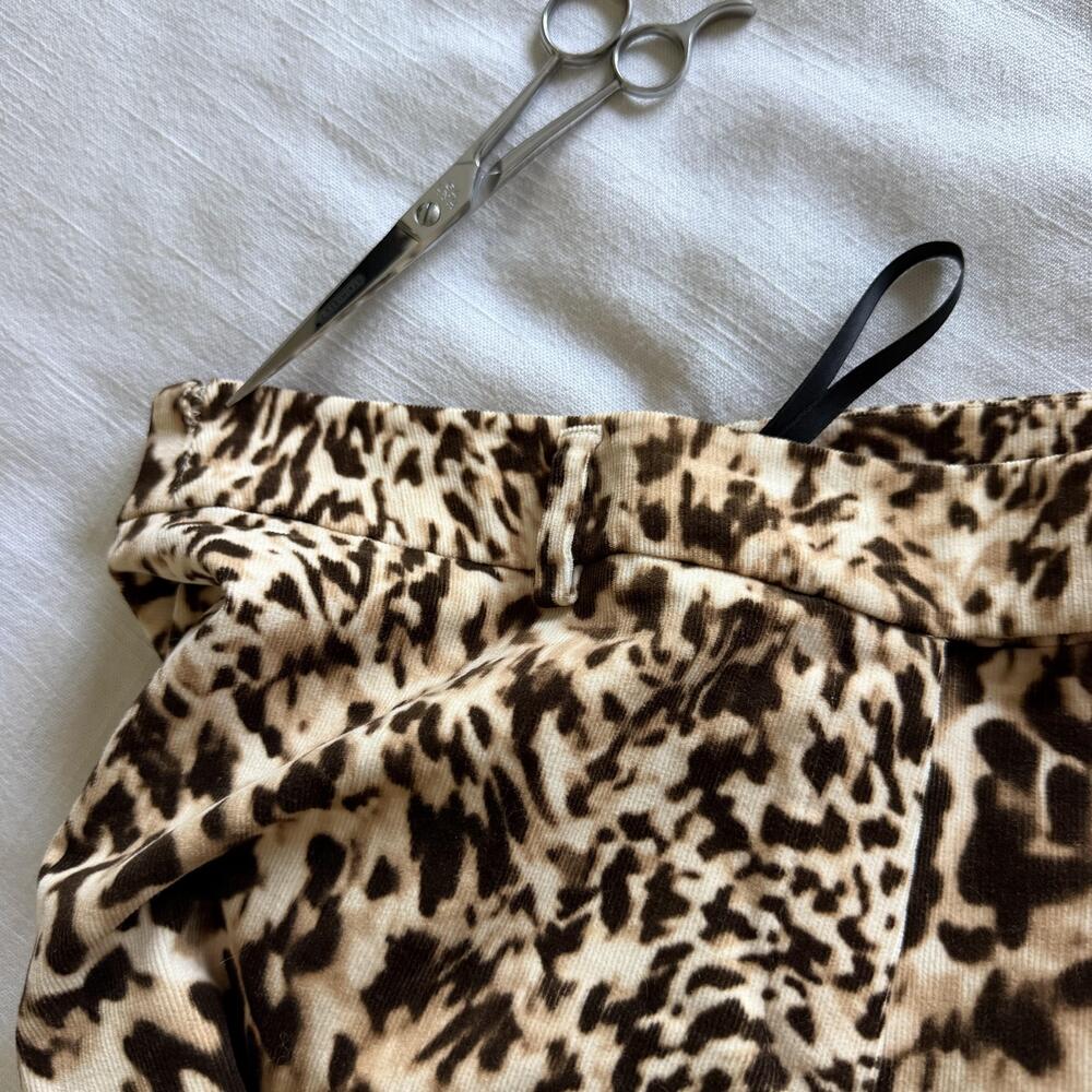 Betty Barclay Pants Womens 38 US 8 Animal Print Corduroy Bootcut Stretch Party - Picture 11 of 14